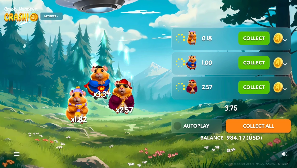  بازی انفجار CRASH, HAMSTER, CRASH!