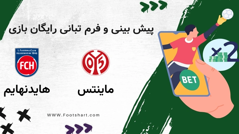 پیش بینی بازی ماینتس مقابل هایدنهایم - آمار و ضرایب 24 دی
