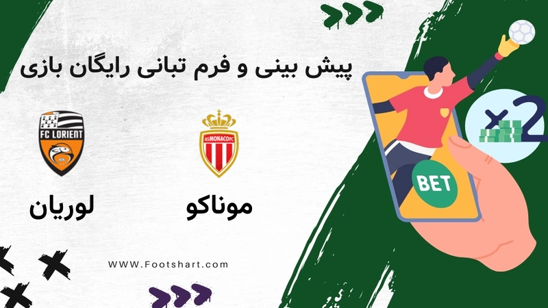 پیش بینی بازی موناکو مقابل لوریان - آمار و ضرایب 27 دی 1404