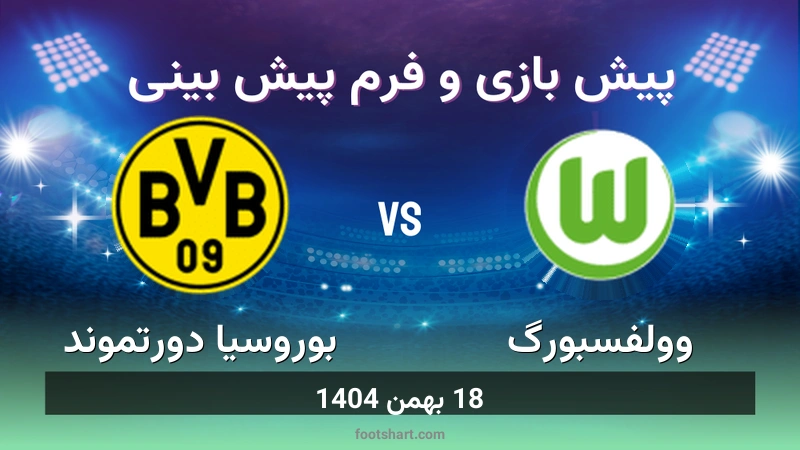 پیش بینی بازی وولفسبورگ مقابل بوروسیا دورتموند