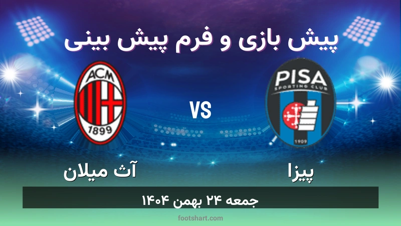 پیش بینی بازی پیزا مقابل آث میلان