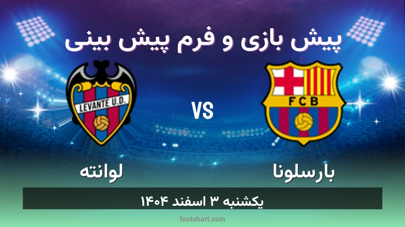 پیش بینی بازی بارسلونا مقابل لوانته