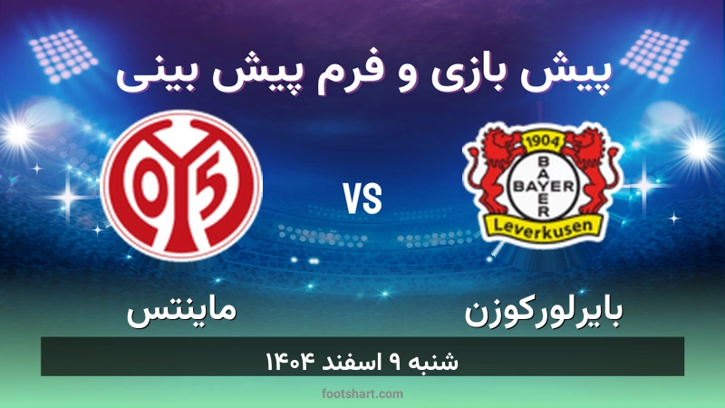 پیش بینی بازی بایرلورکوزن مقابل ماینتس