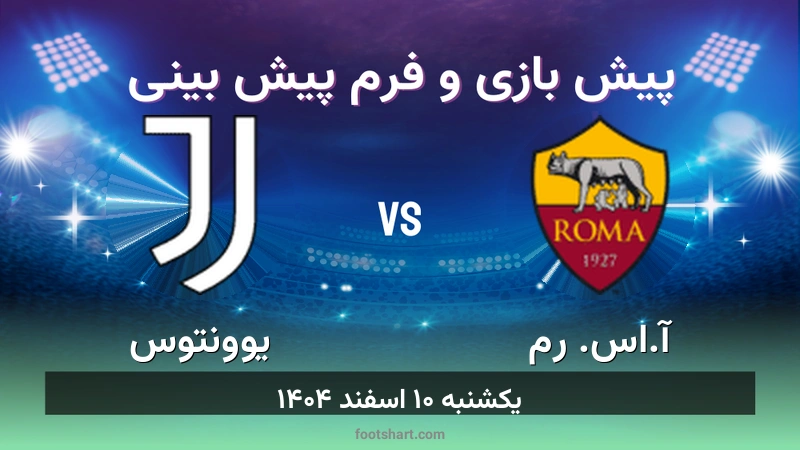 پیش بینی بازی آ.اس. رم مقابل یوونتوس