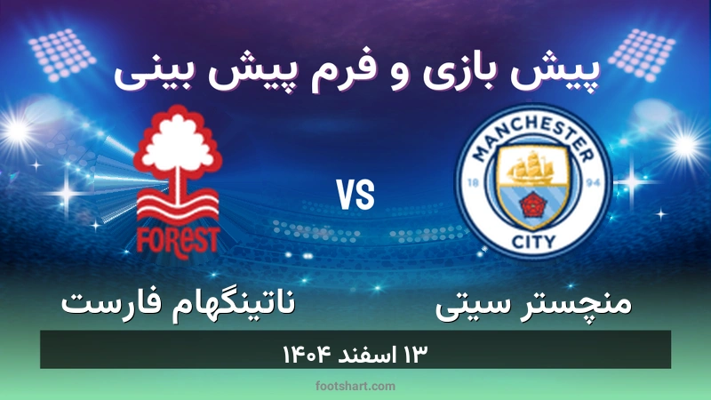 پیش بینی بازی منچستر سیتی مقابل ناتینگهام فارست