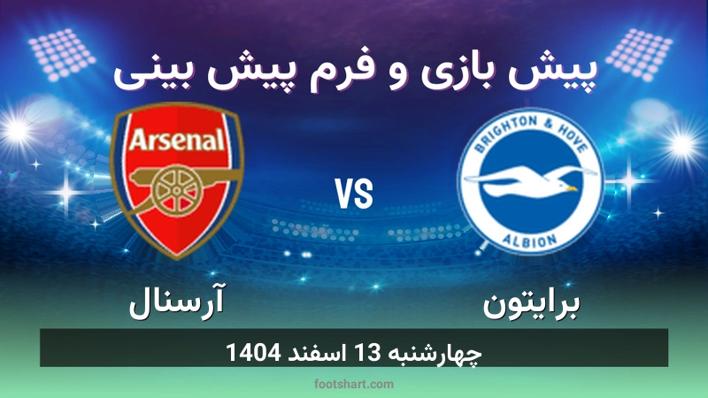 پیش بینی بازی برایتون مقابل آرسنال