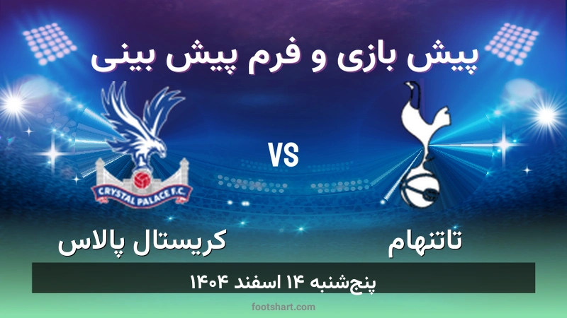 پیش بینی بازی تاتنهام مقابل کریستال پالاس