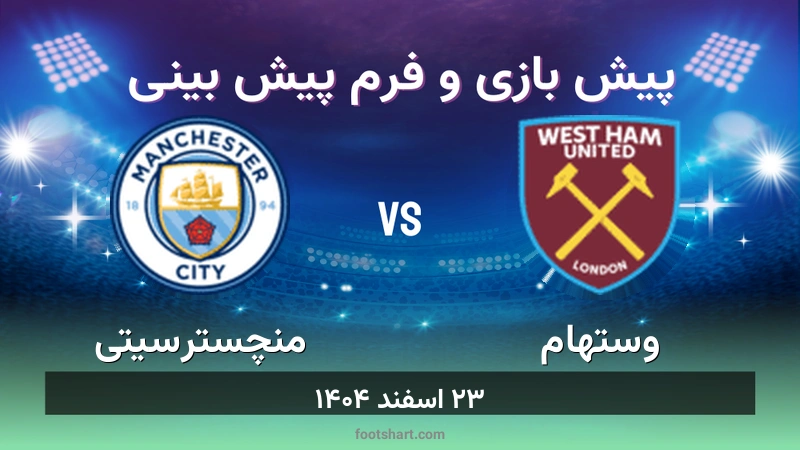 پیش بینی بازی وستهام مقابل منچسترسیتی