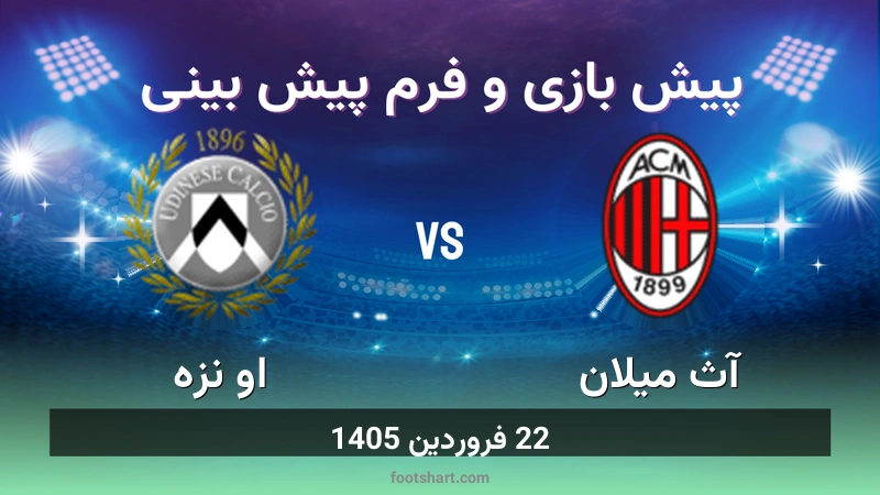 پیش بینی بازی آث میلان مقابل اودینزه