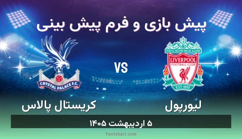 پیش بینی بازی لیورپول مقابل کریستال پالاس