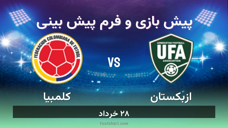 پیش بینی بازی ازبکستان مقابل کلمبیا