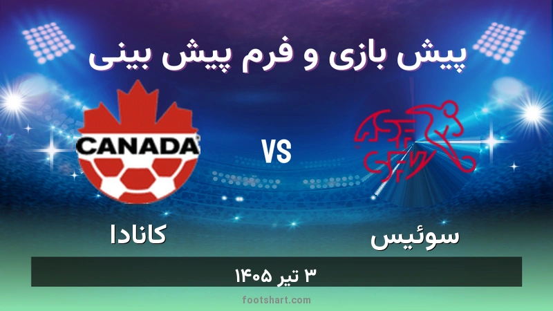 پیش بینی بازی سوئیس مقابل کانادا