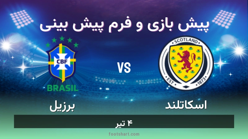 پیش بینی بازی اسکاتلند مقابل برزیل