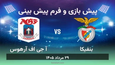 پیش بینی بازی بنفیکا مقابل آ جی اف آرهوس