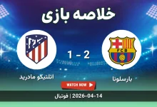 خلاصه بازی اتلتیکو مادرید 1 - 2 بارسلونا
