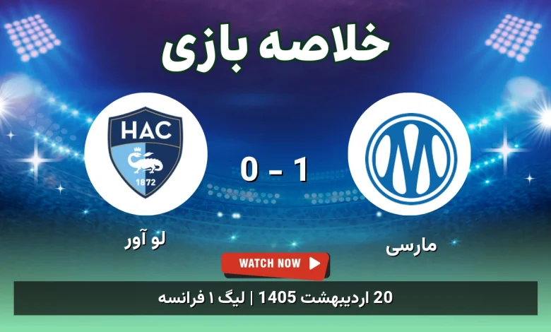 خلاصه بازی لو آور 0 - 1 مارسی