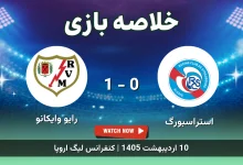 خلاصه بازی رایو وایکانو 1 - 0 استراسبورگ