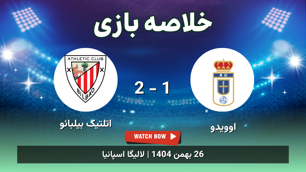 خلاصه بازی اوویدو 1 - 2 اتلتیک بیلبائو