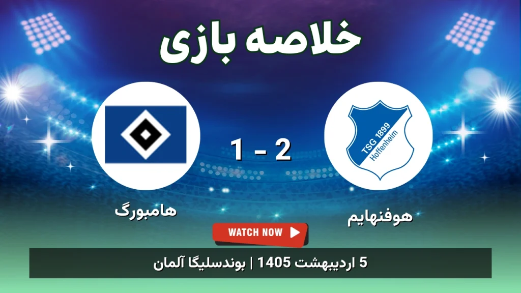 خلاصه بازی هامبورگ 1 - 2 هوفنهایم