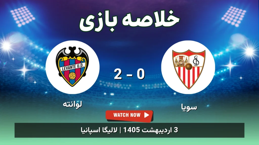 خلاصه بازی لوانته 2 - 0 سویا