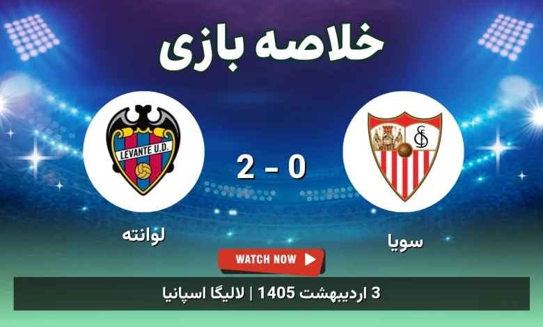 خلاصه بازی لوانته 2 - 0 سویا
